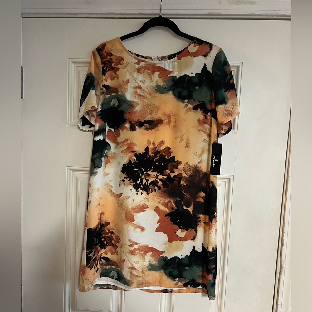 Lulu's Multicolor Abstract Mini Dress
